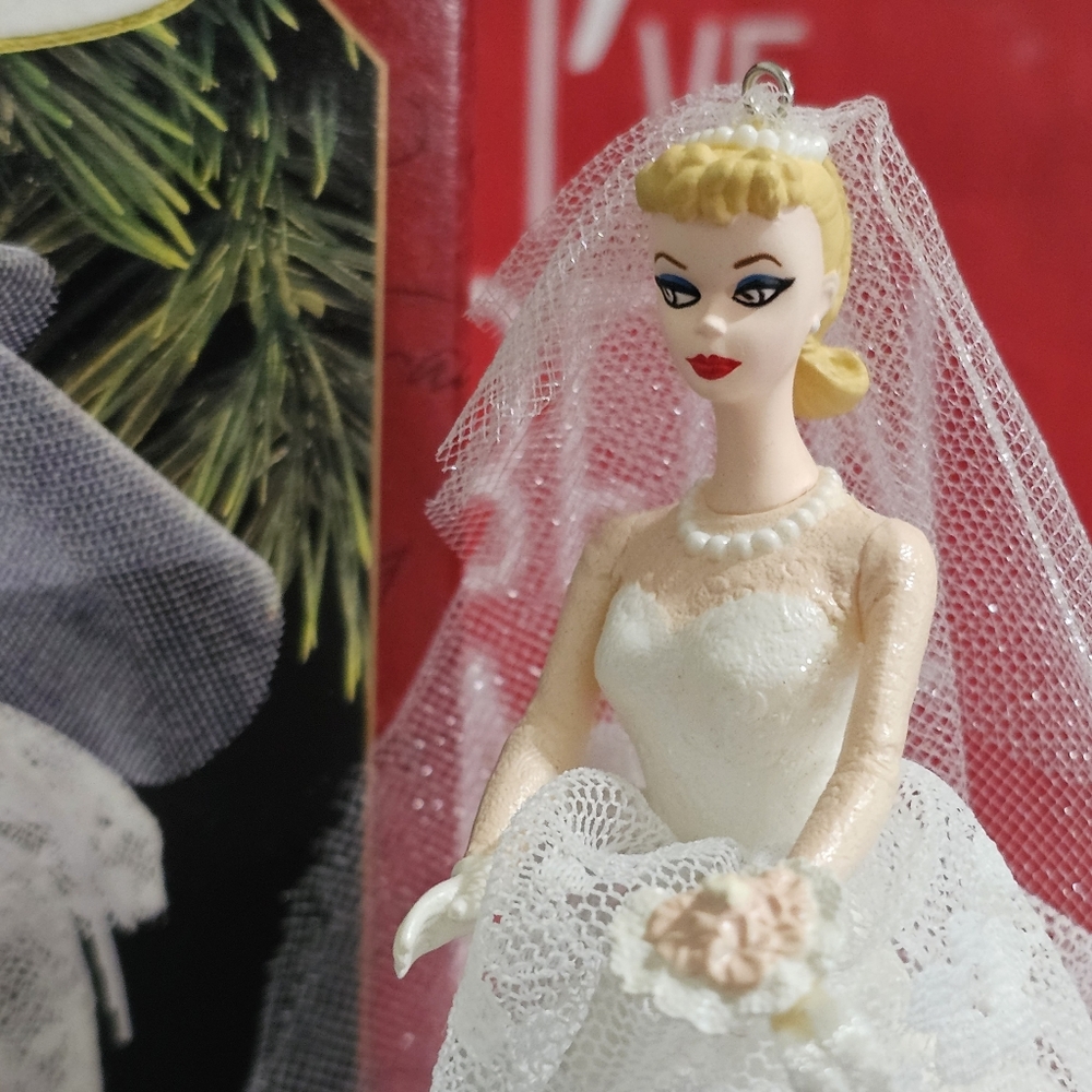 NIB Wedding Day Barbie Christmas Ornament Collector Series Hallmark 1997